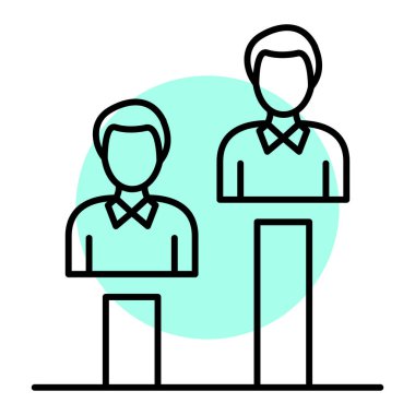 Avatar karakter vektörü çizimi olan işadamları