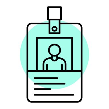 tanımlama rozet vektör renk simgesi