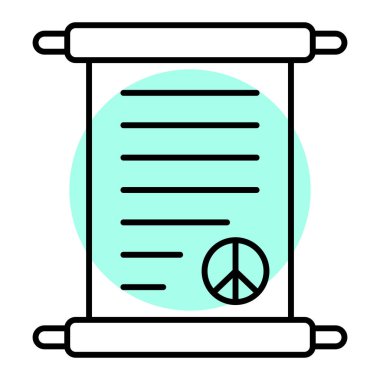 Bir belge simgesinin vektör illüstrasyonu