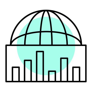 iş büyümesi çizgisi ikon vektör çizimi tasarımı