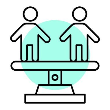 İş dünyası takım simgesinin vektör illüstrasyonu