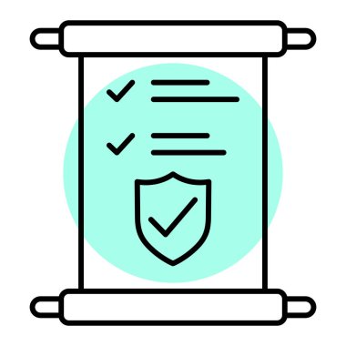 Belge vektör illüstrasyon tasarımlı pano