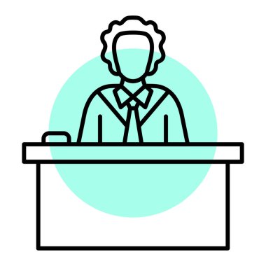 İş adamı simgesi vektör tasarımı ve kullanımı.