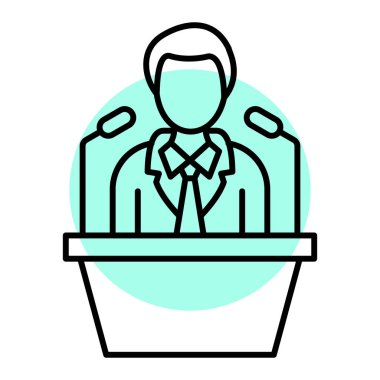 Müşteri hizmet vektör satırı simgesi