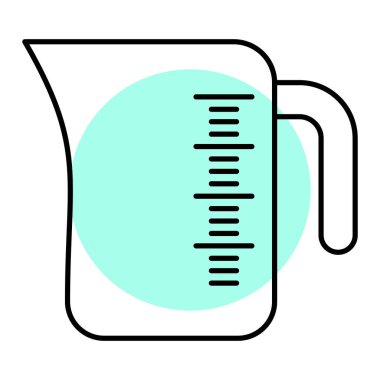 Su damlası ikonu. Web için cam şişe vektör simgelerinin özet çizimi