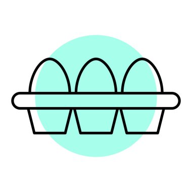 Yumurta ikonu vektör illüstrasyonu