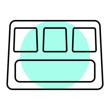 Otobüs simgesi. Web için basit tren vektör simgeleri çizimi