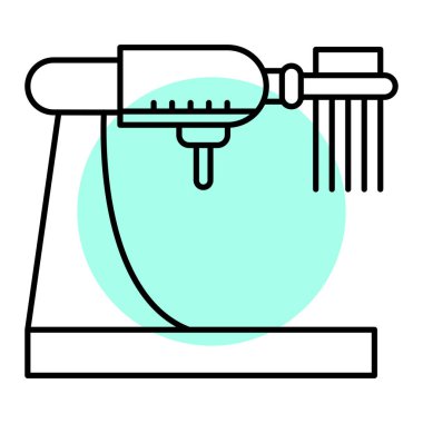 Mutfak gereçleri ikon vektörü. İnce çizgi işareti. izole edilmiş sınır sembolü çizimi