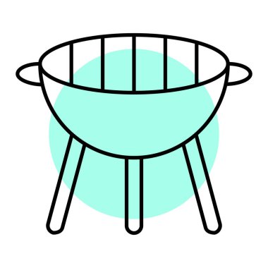 Izgara ikonu. vektör illüstrasyonu