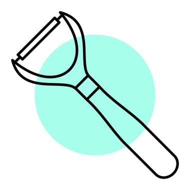 Beyaz arkaplanda izole edilmiş tek bir vektör çizimi