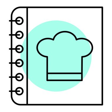 Şef şapka ikonu. vektör illüstrasyonu