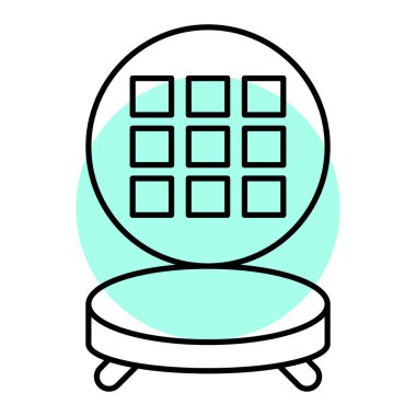 Ayna simgesinin vektör illüstrasyonu