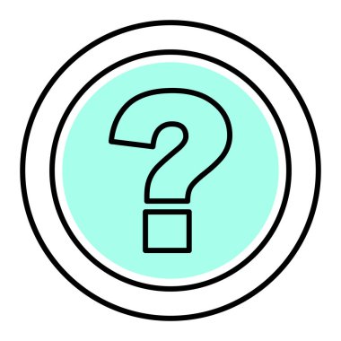 Soru işareti simgesi. vektör illüstrasyonu