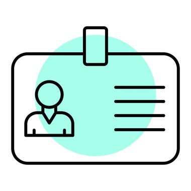 ID kart simgesi vektör illüstrasyonu