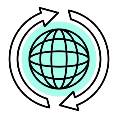 Küresel simge vektör illüstrasyonu