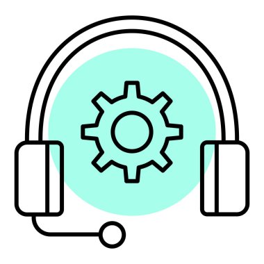 Çağrı merkezi ikon vektör illüstrasyonu