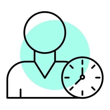 Zaman yönetimi simgesi vektör illüstrasyonu