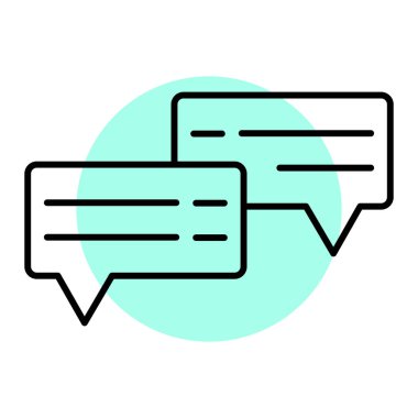 Sohbet kabarcığı vektör illüstrasyonu