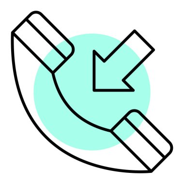 Telefon modern simgesinin vektör illüstrasyonu