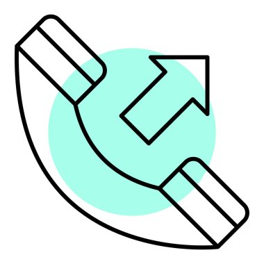 Telefon modern simgesinin vektör illüstrasyonu