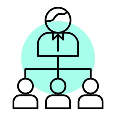 Takım çalışması. Web simgesi vektör illüstrasyonu