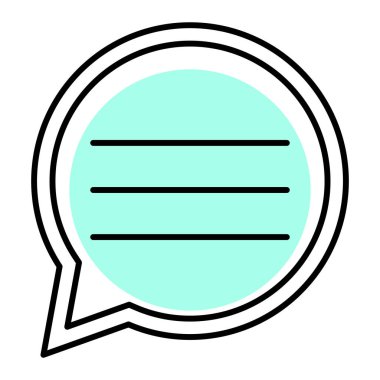 Sohbet kabarcığı vektör illüstrasyonu