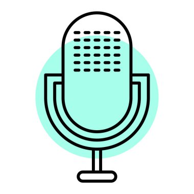 mikrofon simgesi vektör illüstrasyonu