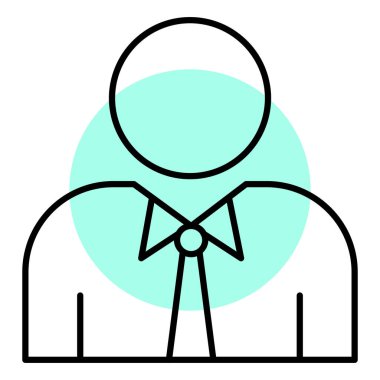 İş adamı. Web simgesi basit illüstrasyon