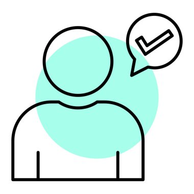 kullanıcı. Web simgesi basit illüstrasyon