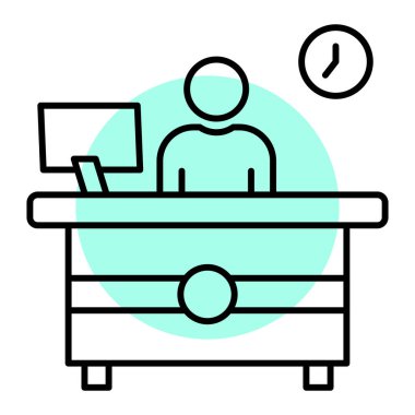 Resepsiyon Simgesi Vektör illüstrasyonu