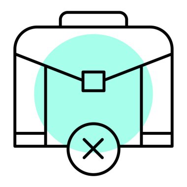 evrak çantası ikonu vektör illüstrasyonu