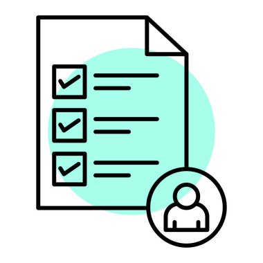 Kontrol listesi. Web simgesi basit illüstrasyon