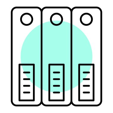 dosya dizin simgesi. Web için kitap vektör simgelerinin özet çizimi