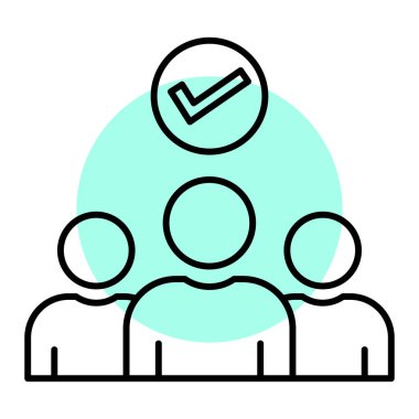 iş takımı simgesi vektör illüstrasyonu