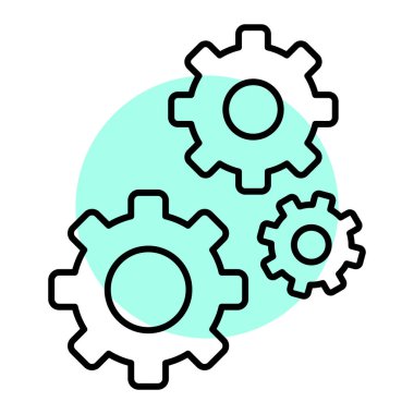 dişli simgesi vektör illüstrasyonu