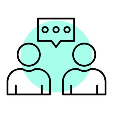 İnsanlar ikon vektör illüstrasyon tasarımı hakkında konuşuyor