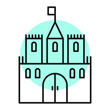 Kale kule simgesi. vektör çizim