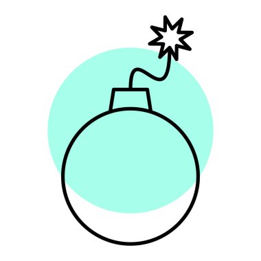 Bomba ikonu. Web için dinamit vektör simgelerinin düz çizimi