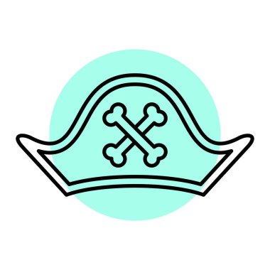 Bir korsan şapkasının vektör çizimi