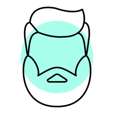 Sakallı bir adam, vektör çizimi.