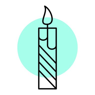 mum vektörü ince çizgi simgesi