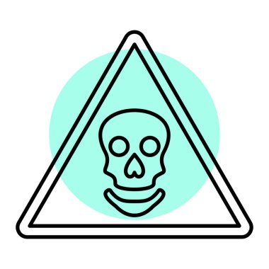 Tehlike işareti simgesi. Tehlike sembolü. düz dizayn. vektör illüstrasyonu