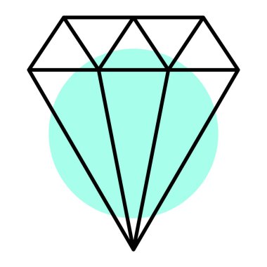 Elmas simgesi vektör illüstrasyonu