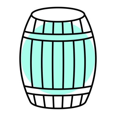 Bir fıçı bira. vektör illüstrasyonu