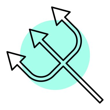 Mızrak, ağ simgesi basit illüstrasyon