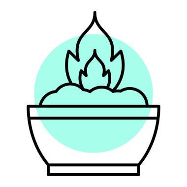 Yanan bir mum simgesinin vektör çizimi