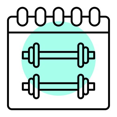 Bir takvim simgesinin vektör illüstrasyonu