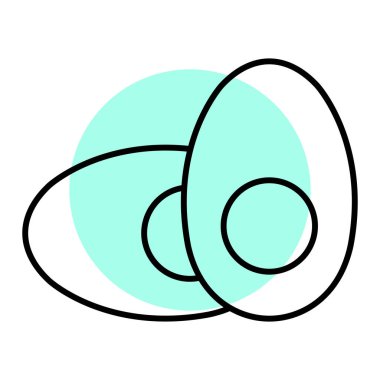 Yumurta simgesi vektör illüstrasyonu