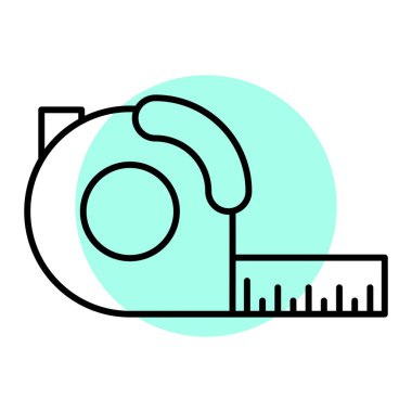 bant Ölçüm Çizgisi simgesi, vektör illüstrasyonu