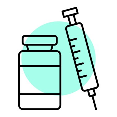 Tıbbi şırınga vektör illüstrasyon tasarımı